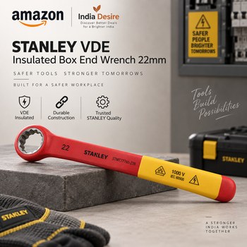 India Desire : Buy STANLEY STMT77760-23B VDE Insulated Box End Wrench 22mm From Amazon [Regular Price Rs 2754]