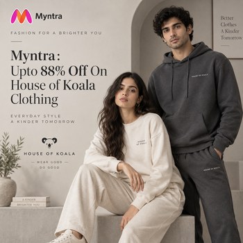 India Desire : Myntra House of Koala Offer: Upto 88% Off On Clothing Starts @Rs 299 Only