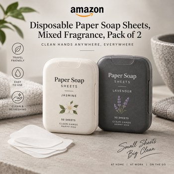 India Desire : Buy Disposable Paper Soap Sheets, Mixed Fragrance, Pack of 2 From Amazon [Regular Price Rs 299]