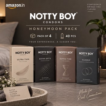 India Desire : Buy NOTTY BOY Condom Honeymoon Pack (Pack of 4, 40pcs) At Rs 350 From Amazon [Regular Price Rs 720]