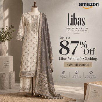 India Desire : Amazon Libas Offer: Upto 87% Off On Libas Women Clothing + Extra 5% Off Coupon
