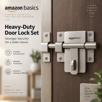 India Desire : Buy Amazon Basics Heavy-Duty Door Lock Set At Rs 1222 From Amazon [Regular Price Rs 4499]