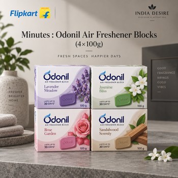 India Desire : Buy Odonil Mixed Fragrance Air Freshener Blocks (4 x 100g) At Rs 64 From Flipkart Minutes [Regular Price Rs 420]