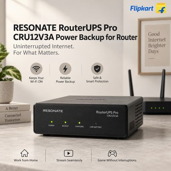 India Desire : Buy RESONATE RouterUPS Pro CRU12V3A Power Backup for Router At Rs 2299 From Flipkart [Regular Price Rs 5499]