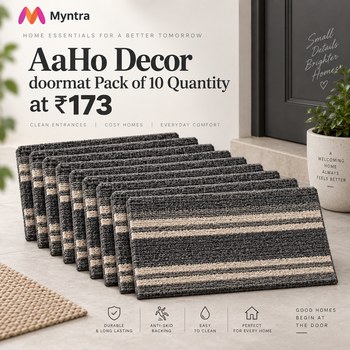 India Desire : Buy AaHo Decor Doormat Pack Of 10 At Rs 173 From Myntra [Regular Price Rs 2490]