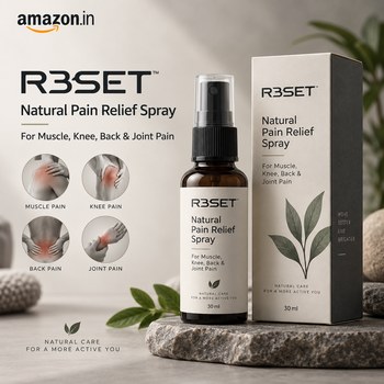 India Desire : Buy R3SET Natural Pain Relief Spray for Muscle, Knee, Back & Joint Pain 30ml At Rs 199 From Amazon [Regular Price Rs 399]