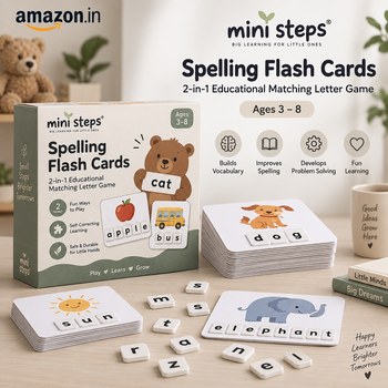 India Desire : Buy Mini Steps Spelling Flash Cards Game for Kids 2-in-1 Educational Matching Letter Game From Amazon [Regular Price Rs 899]