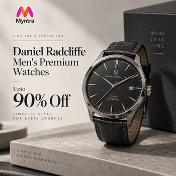 India Desire : Myntra Watches Offer: Upto 90% Off On Daniel Radcliffe Men's Premium Watches [Regular Price Rs 2199]
