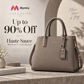 India Desire : Myntra Handbags Offer: Upto 90% Off On Haute Sauce Womens Handbags