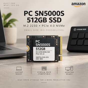India Desire : Buy PC SN5000S 512GB SSD M.2 2230 30mm NVMe PCIe 4.0 Gen 4 Internal Solid State Drive At Rs 7499 From Amazon [Regular Price Rs 15999]