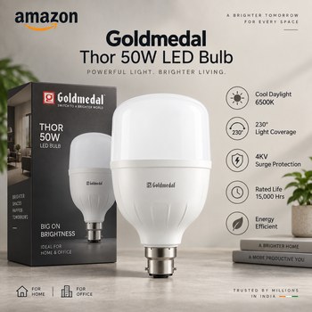 India Desire : Buy Goldmedal Thor 50W B22 Base LED Bulb For Home & Office From Amazon [Regular Price Rs 1020]