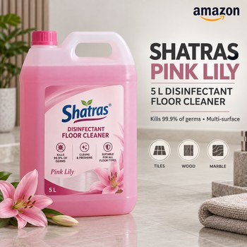 India Desire : Buy Shatras Pink Lily Disinfectant Floor Cleaner Liquid 5 Liter At Rs 229 From Amazon [Regular Price Rs 1199]