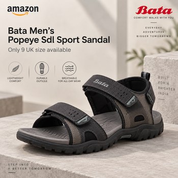 India Desire : Buy Bata Men's Popeye Sdl Sport Sandal At Rs 112 From Amazon [Regular Price Rs 499]