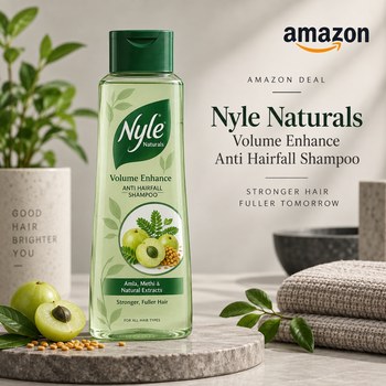 India Desire : Buy Nyle Naturals Volume Enhance Anti Hairfall Shampoo 800ml At Rs 257 From Amazon [Regular Price Rs 630]