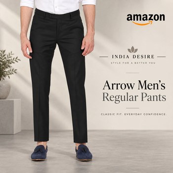 India Desire : Buy Arrow Men's Regular Pants At Rs 664 From Amazon [Regular Price Rs 2399]