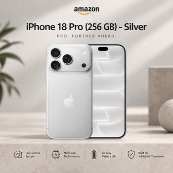 India Desire : Buy Apple iPhone 18 Pro (256 GB) - Silver At Rs 158900 From Amazon [Regular Price Rs 164900]