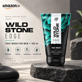 India Desire : Buy Wild Stone Edge Face Wash for Men 100ml At Rs 92 From Amazon [Regular Price Rs 185]