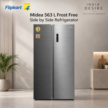 India Desire : Buy Midea 563 L Frost Free Side by Side Refrigerator At Rs 44990 From Flipkart [Regular Price Rs 99990]