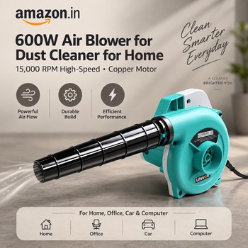 India Desire : Buy 600W 15000 RPM High-Speed Electric Air Blower With Copper Motor At Rs 1449 From Amazon [Regular Price Rs 3899]