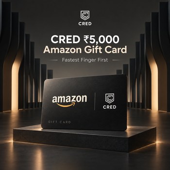 India Desire : Buy Amazon Gift Voucher Worth Rs 5000 At Rs 1 From CRED Fastest Finger First Game [Regular Price Rs 5000]