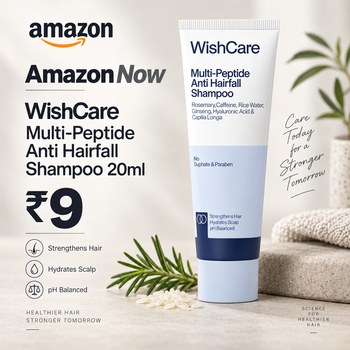India Desire : Buy WishCare Multi-Peptide Anti Hairfall Shampoo 20ml At Rs 9 From Amazon [Regular Price Rs 99]