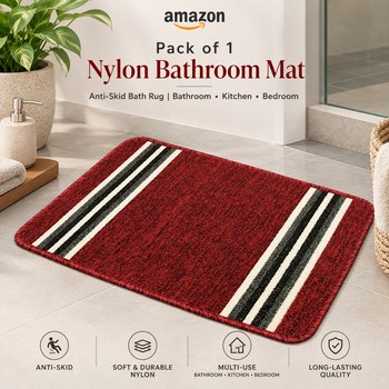 India Desire : Buy MollisHomes Pack of 1 Nylon Bathroom Mat Anti-Skid Bath Rug (37x57cm) At Rs 115 From Amazon [Regular Price Rs 399]