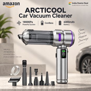 India Desire : Buy ARCTICOOL 18000Pa Cordless Car Vacuum Cleaner With 6000mAh Battery At Rs 2710 From Amazon [Regular Price Rs 2999]