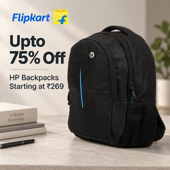India Desire : Flipkart Backpacks Offer: Get Upto 75% Off On HP Laptop Bags Price Starts @Rs 269 Only