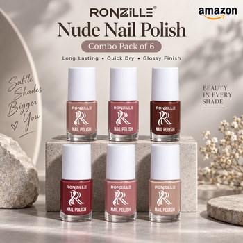India Desire : Buy Ronzille Nude Nail Polish Combo Pack of 6 At Rs 169 From Amazon [Regular Price Rs 299]