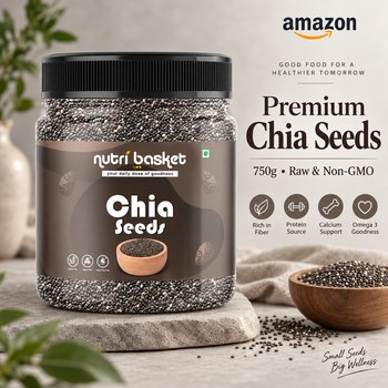 India Desire : Buy Nutribasket Premium Chia Seeds 750g At Rs 280 From Amazon [Regular Price Rs 499]