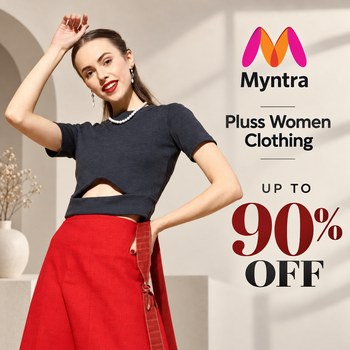 India Desire : Myntra Pluss Offer: Get Upto 90% Off On Women Clothing Price Starts @Rs 299 Only