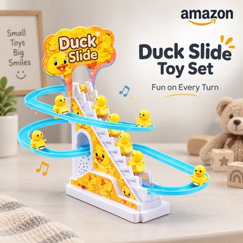 India Desire : Buy TEC TAVAKKAL Duck Slide Toy Set Stair-Climbing Ducklings At Rs 297 From Amazon [Regular Price Rs 1499]
