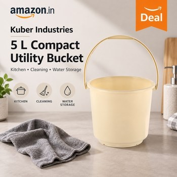 India Desire : Buy Kuber Industries 5 Litre Compact Size Plastic Bucket At Rs 124 From Amazon [Regular Price Rs 499]