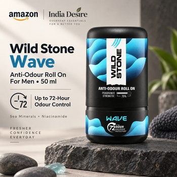 India Desire : Buy Wild Stone Wave Anti-Odour Roll On For Men 50ml At Rs 105 From Amazon [Regular Price Rs 225]