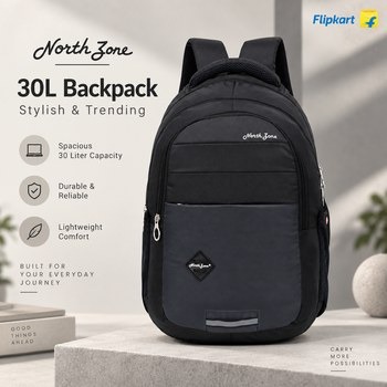 India Desire : Buy North Zone 30 L Stylish Trending Laptop Backpack With Rain Cover From Flipkart [Regular Price Rs 1999]