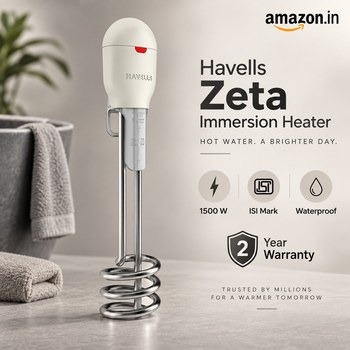 India Desire : Buy Havells Zeta 1500 Watt Immersion Heater At Rs 599 From Amazon [Regular Price Rs 1090]