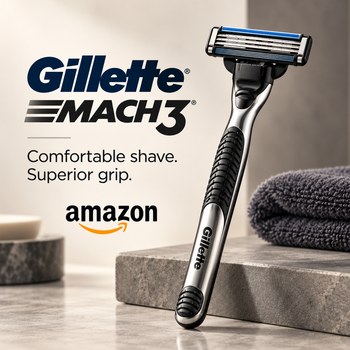 India Desire : Buy Gillette Mach 3, Shaving Razor For Men | Most Comfortable Shave | 3D Blade Technology | Metal Handle For Superior Grip At Rs 189 From Amazon [Regular Price Rs 299]