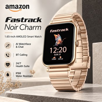 India Desire : Buy Fastrack Noir Charm Smart Watch for Women 1.65" AMOLED Display Rose Gold At Rs 2400 From Amazon [Regular Price Rs 7999]