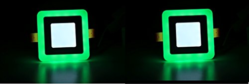 India Desire : Buy 6w Double Color led Panel Light Square Side Green Color 3D Effect Light (Pack of 02) at Rs. 290 from Amazon
