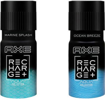 India Desire : Buy AXE Recharge Marine Splash & Ocean Breeze Combo Pack Deodorant Spray  -  For Men(300 ml, Pack of 2) at Rs. 183 from Flipkart
