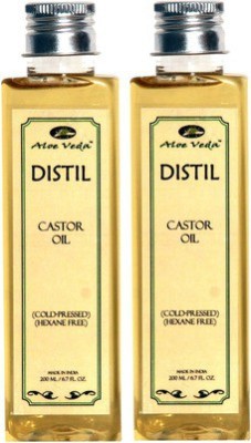 India Desire : Buy Aloe Veda Distil Cold-Pressed Hexane Free Castor Oil Combo Set Of 2 Hair Oil (400 ml) at Rs. 224 from Flipkart [1 Pack Price Rs 197]