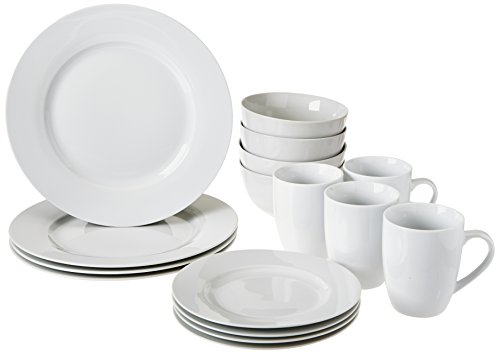 India Desire : Buy AmazonBasics 16-Piece Dinnerware Set,Square Classic White at Rs. 1809 from Amazon [Selling Price Rs 3499]