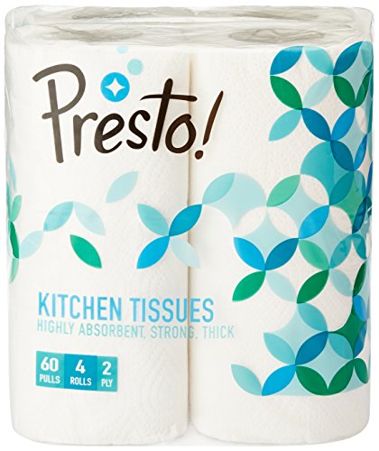 India Desire : Buy Amazon Brand - Presto! 2 Ply Kitchen Tissue/Towel Paper Roll - 4 Rolls (60 Pulls Per Roll) at Rs. 177 from Amazon