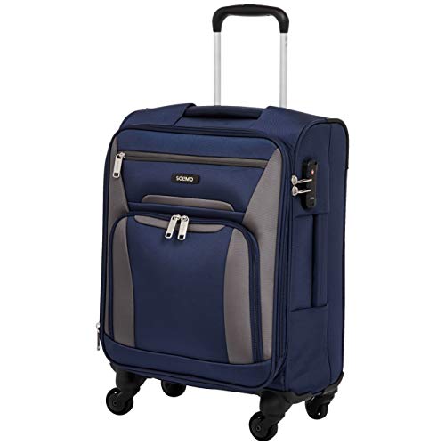 India Desire : Buy Amazon Brand - Solimo 56.5 cms Softsided Suitcase with Wheels, Blue at Rs. 1999 from Amazon [Regular Price Rs 2349]