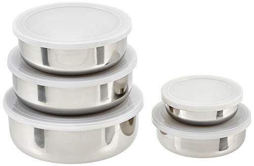 India Desire : Buy Amazon Brand - Solimo Stainless Steel Set of 5 Storage Containers with Lid at Rs. 199 from Amazon [Regular Price Rs 349]