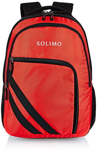 India Desire : Buy Amazon Brand - Solimo Travel Backpack (29 litres, Spanish Red & Black) at Rs. 499 from Amazon