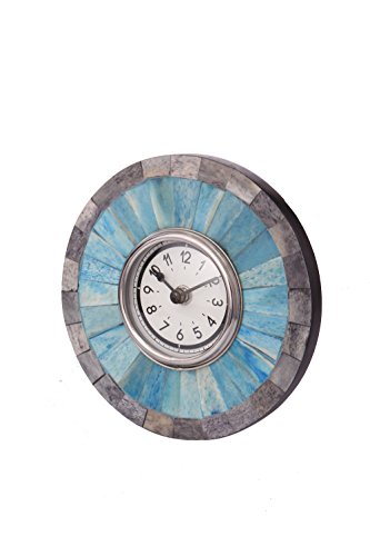 India Desire : Buy Anasa Classic Wood Table Clock (16.76 cm x 8.26 cm x 16.76, Sky Blue) at Rs. 266 from Amazon