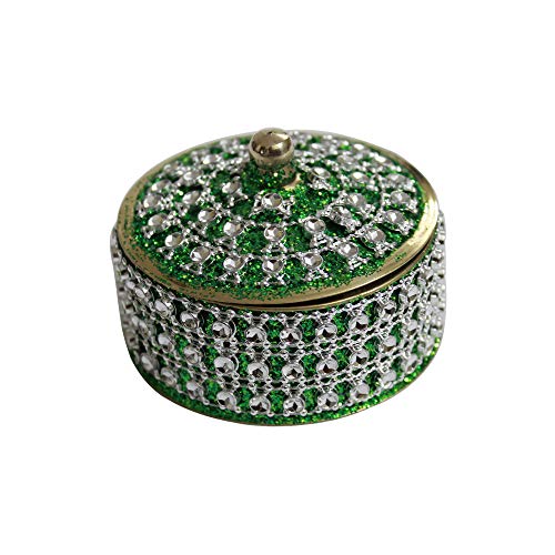 India Desire : Buy Angelic Brass Jewellery Box (7 cm x 7 cm x 5 cm, Green) at Rs. 112 from Amazon