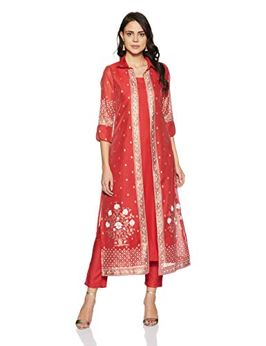 India Desire : Buy BIBA Womens Anarkali Salwar Suit Set (SKD5972_Coral_36) at Rs. 880 from Amazon