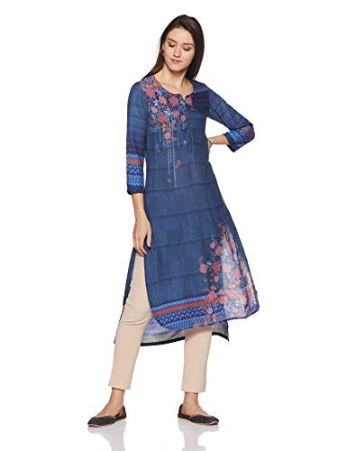 India Desire : Buy BIBA Womens Straight Kurta (DENIM14441_DENIM BLUE_32) at Rs. 112 from Amazon